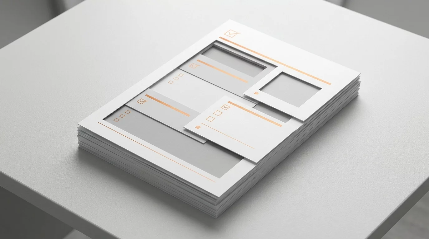 Document checklist avec cases a cocher pour cahier des charges