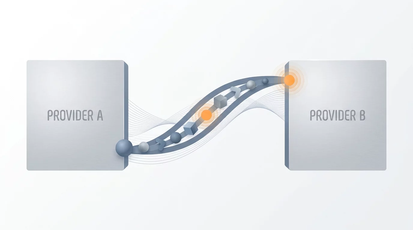 Schema de transition entre deux prestataires MSSP
